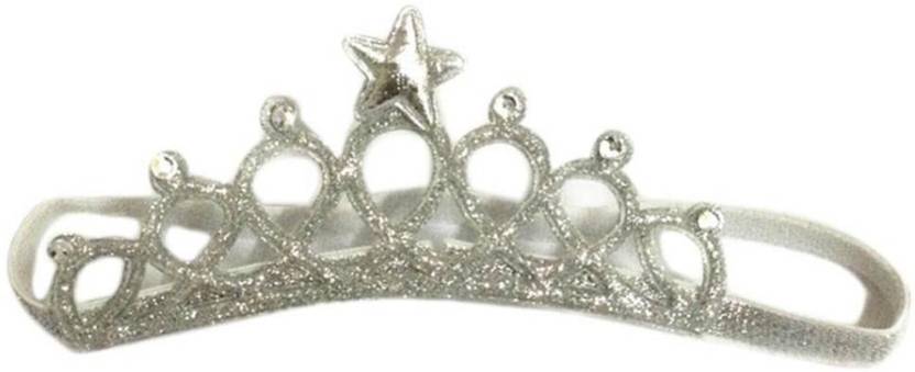 Ziory Silver Baby Girl Baby Boy Unisex Rhinestone Crown Headbands