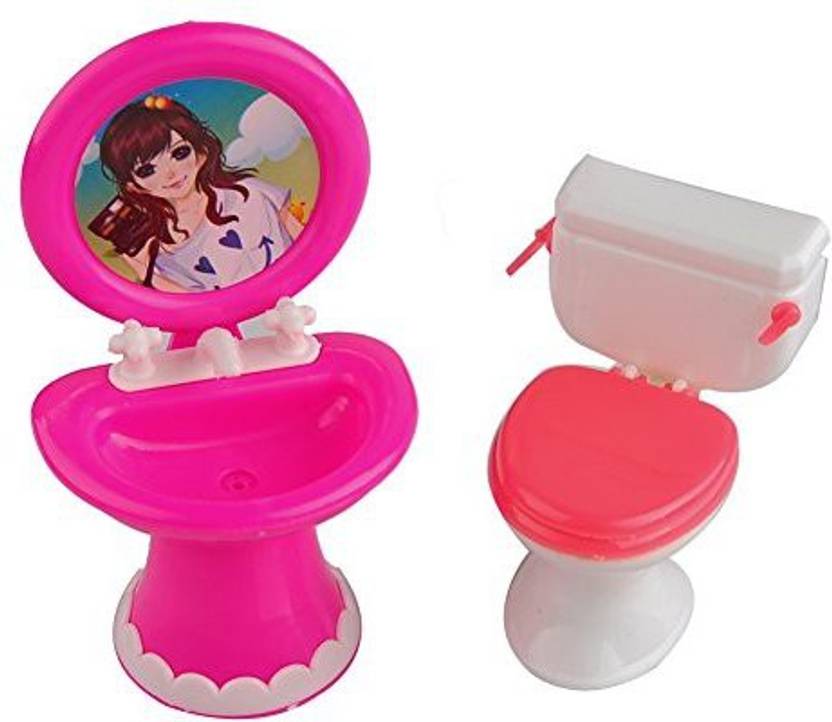 Fairystar Cute Wash Basin Toilet Set Plastic Bathroom