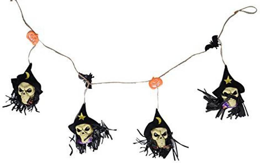 Chichic 5 Feet Halloween Skull Banners Pumpkin Banners Buntings