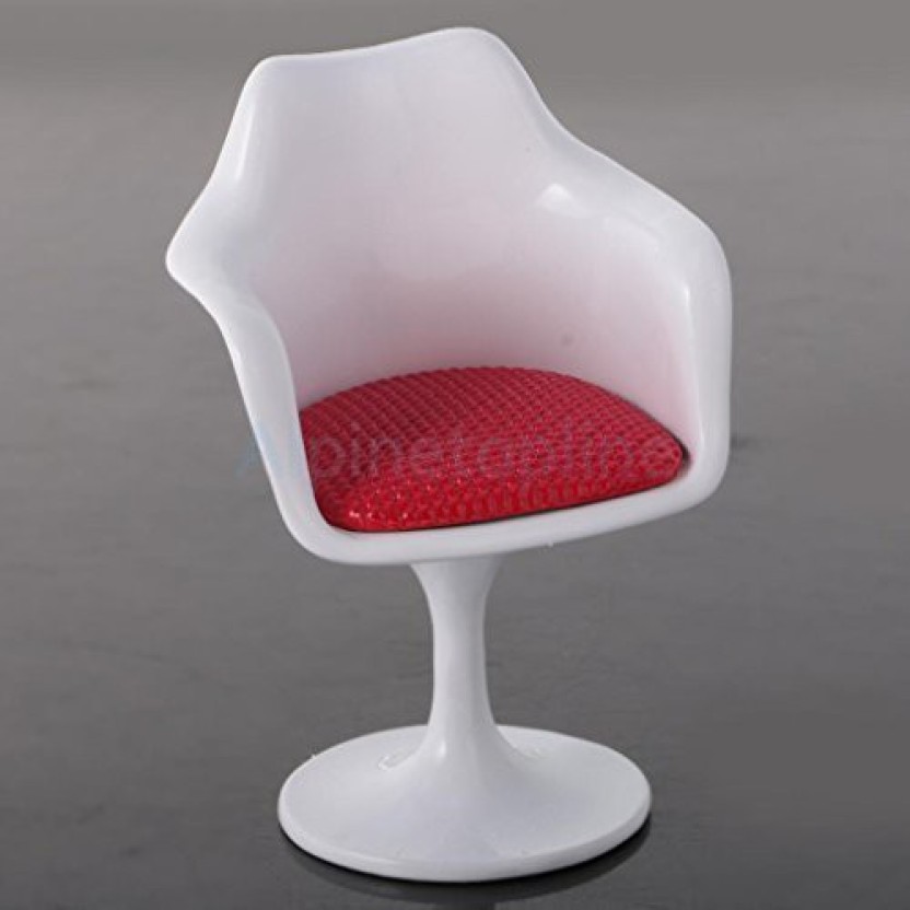 Mini Tulip Armchair Chair Furniture Dolls Blythe Dollhouse Miniature 1:6 White