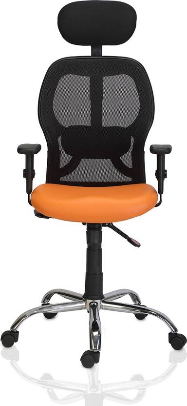 Green Soul New York High Back Mesh Office Chair Orange Leatherette Executive