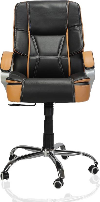 green soul vienna mid back office chair black tan leatherette