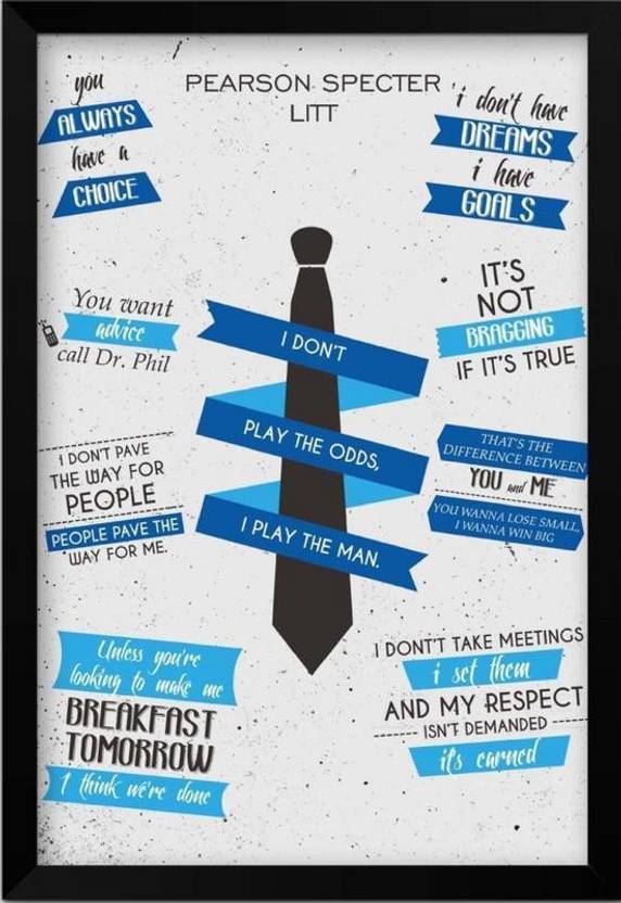 Wall Poster Don T Play The Odds I Play The Man Suits Quotes