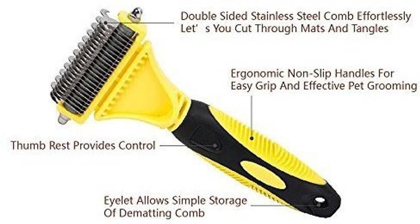 Sri High Quality Dog Grooming Brush Stainless Steel Comb 2 Sided