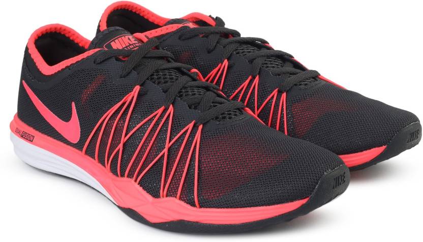 NIKE WMNS DUAL FUSION TR HIT Training & Gym Shoes For Women - Buy ANTHRACITE/SOLAR RED Color NIKE FUSION TR HIT Training & Gym Shoes For Women Online at Best