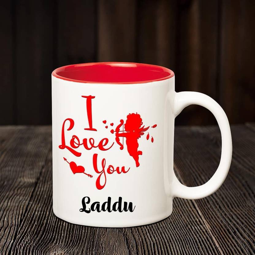 chanakya i love you laddu romantic inner red coffee name mug ceramic