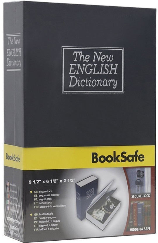 Large Secret Dictionary Book Safe Security Key Lock Money Cash Jewellery Box