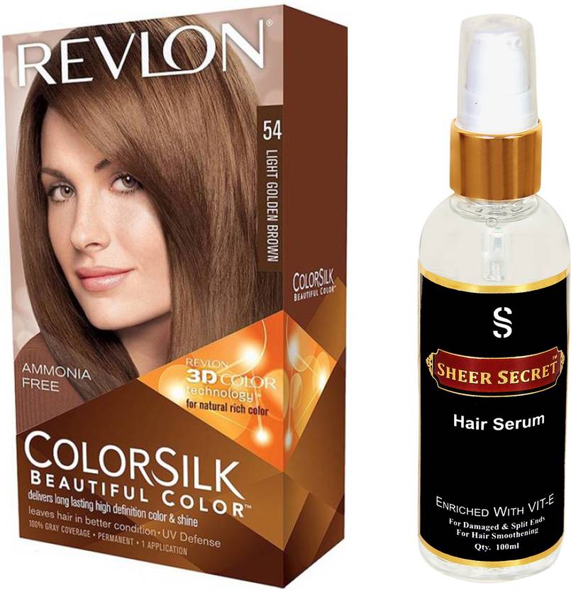 Revlon Light Golden Brown Hair Colour No 54 With Sheer