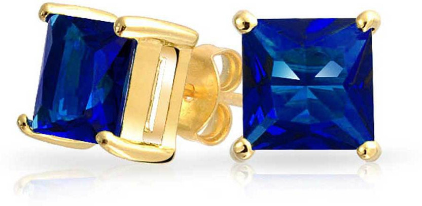 CZ 10mm Set of 12 Pendants and Links Stainless Steel and Cubic Zirconia Sapphire Blue and Aquamarine