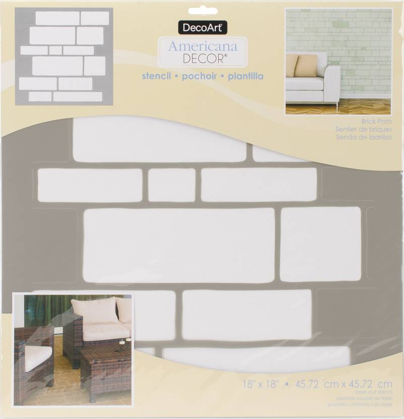 Deco Art Americana Decor Stencil 18 X18 Brick Path Americana
