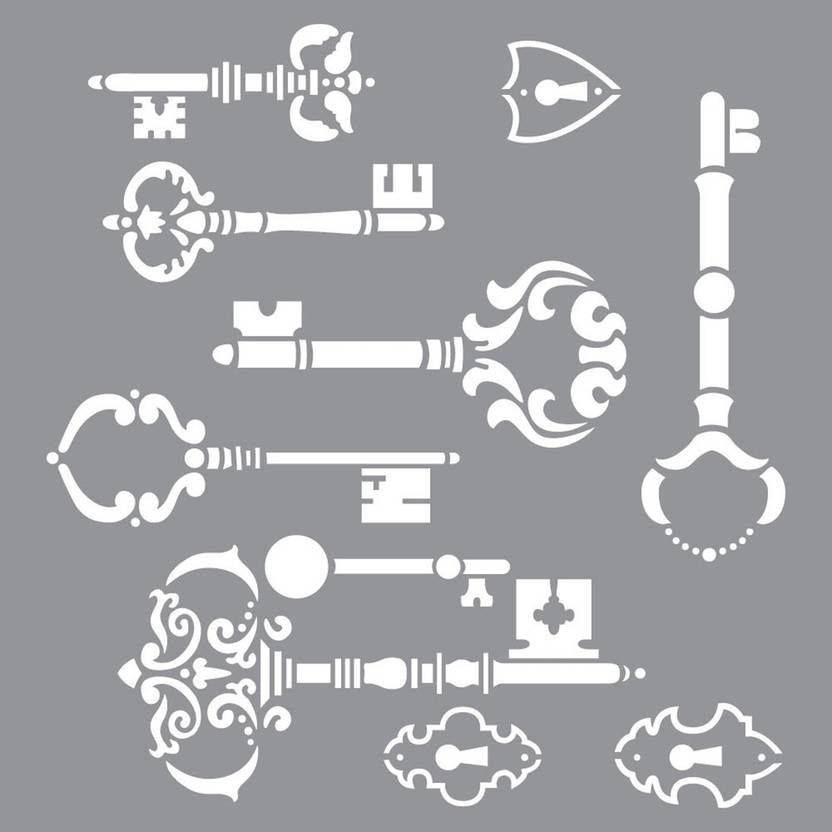 Deco Art Americana Decor Stencil 12 X12 Vintage Keys