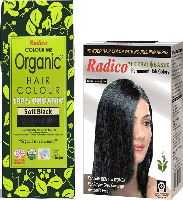 Radico Organic Soft Black 100 Organic Hair Color With Herbal