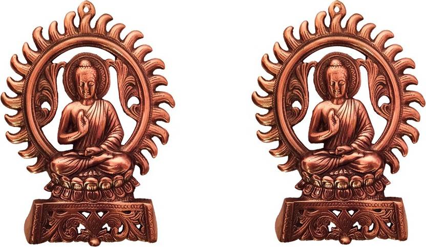 Vintan Combo Of 2 Metal Wall Hanging Religious Gautam Budh Vintan Combo Of 2 Metal Wall Hanging Religious Gautam Budh Figurine Lord Buddha Idol
