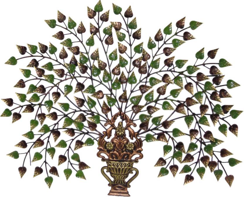 Desert Overseas Multicolor Iron Hand Painted Decorative Wall