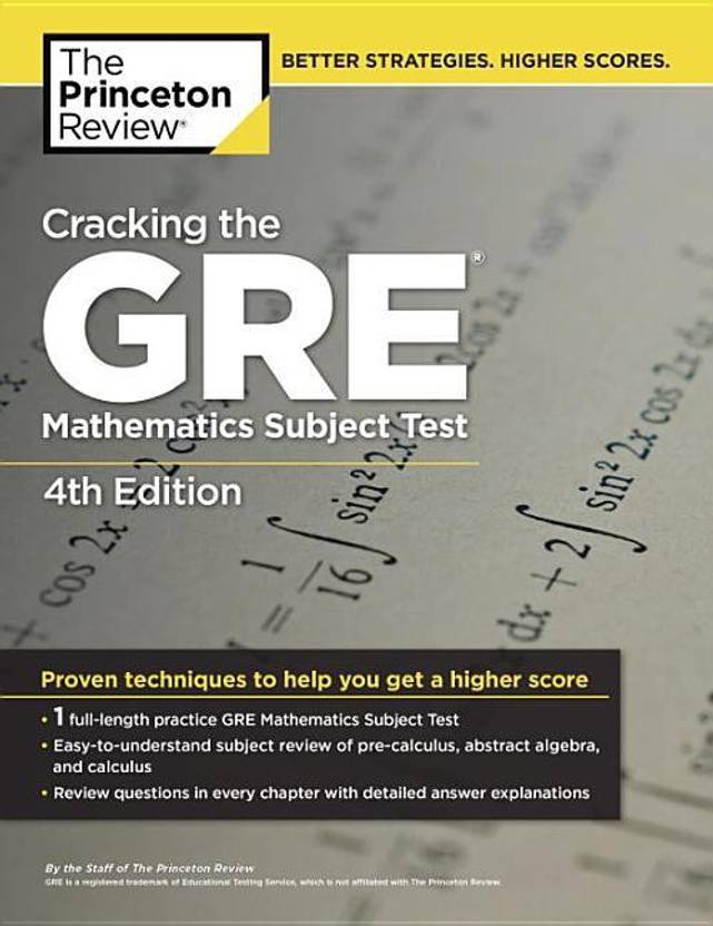 Cracking The GRE Mathematics Subject Test 4th Edition Buy