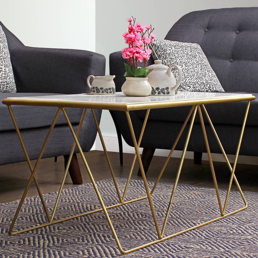 Peachtree Trivia Marble Top Coffee Table Metal In Peachtree Trivia Marble Top Coffee Table Metal
