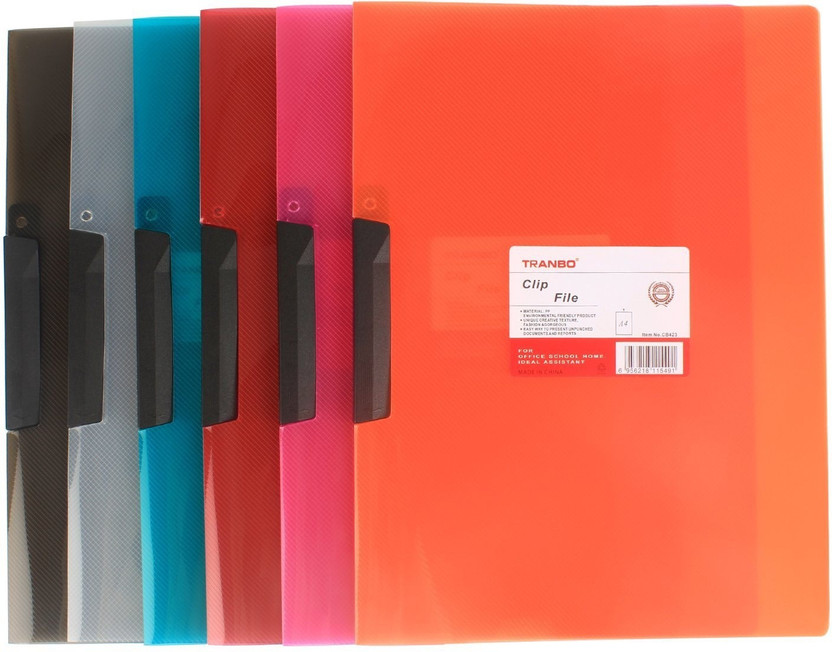 tranbo plastic swing clip report cover file a4 size pack of 6 report cover