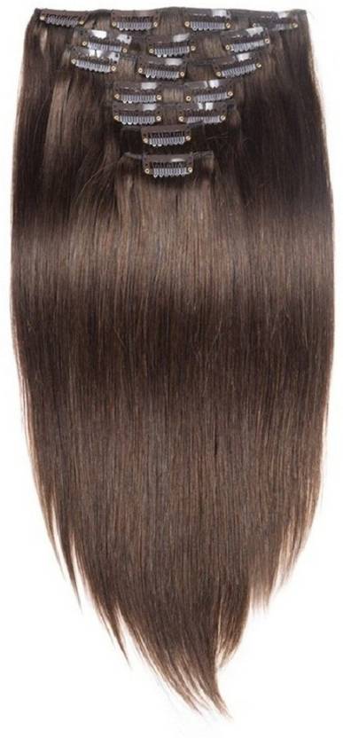 Confidence Clip On Real Human Extensions 7 Pcs Instant Volume And