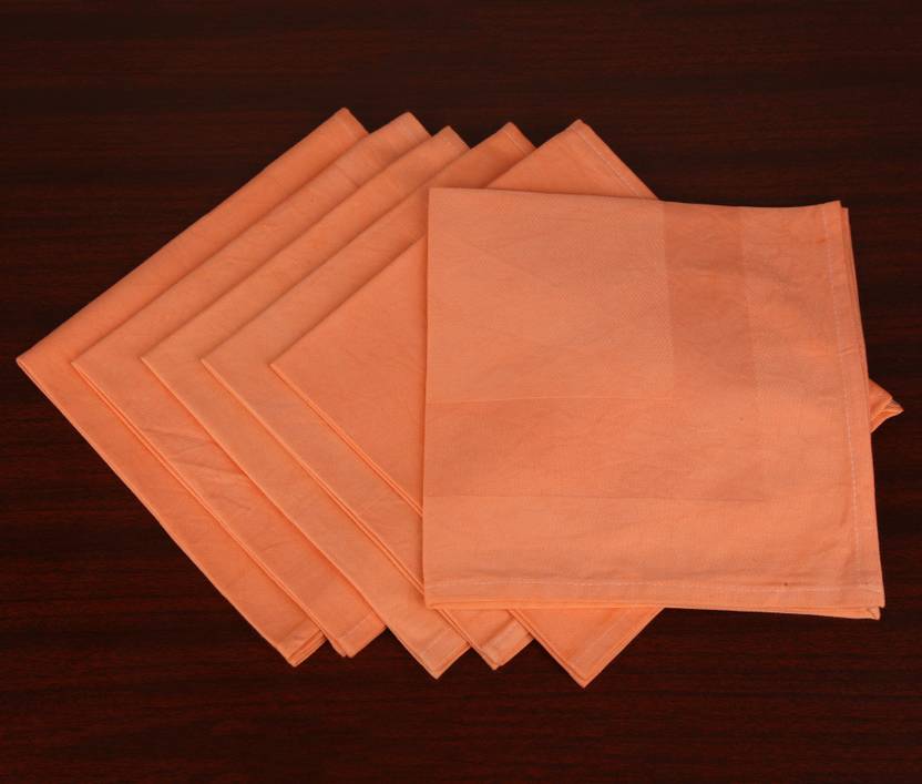 LINENWALAS Cotton Damask Satin Band Jacquard Napkin Multicolor Cloth