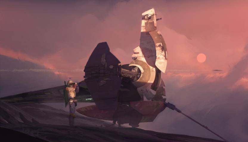 Ashd Wall Poster Boba Fett Artwork Science Fiction Star