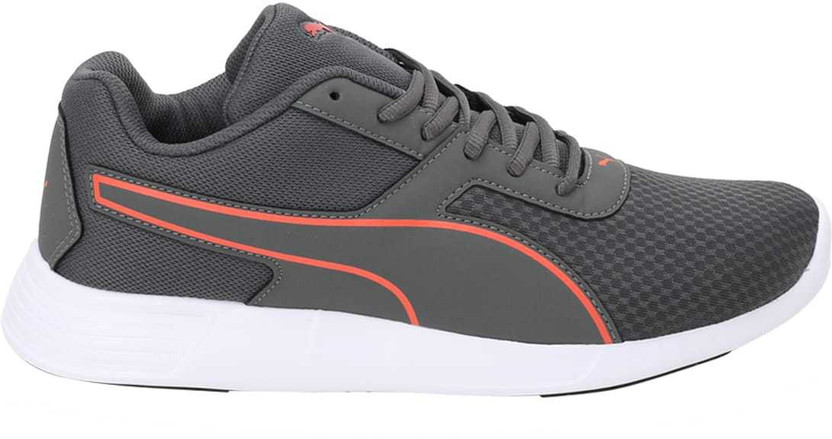 puma kor sneakers black orange