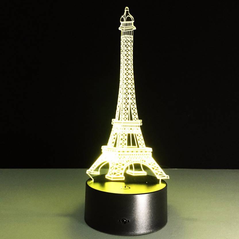 Firangistuff Eiffel Tower 3d Led Night Lamp In Firangistuff Eiffel Tower 3d Led Night Lamp 25 Cm Multicolor