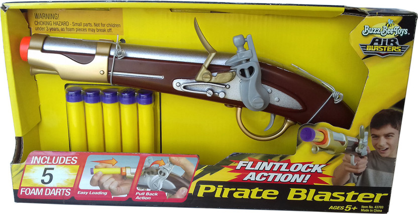 buzzbee pirate flintlock foam dart blaster