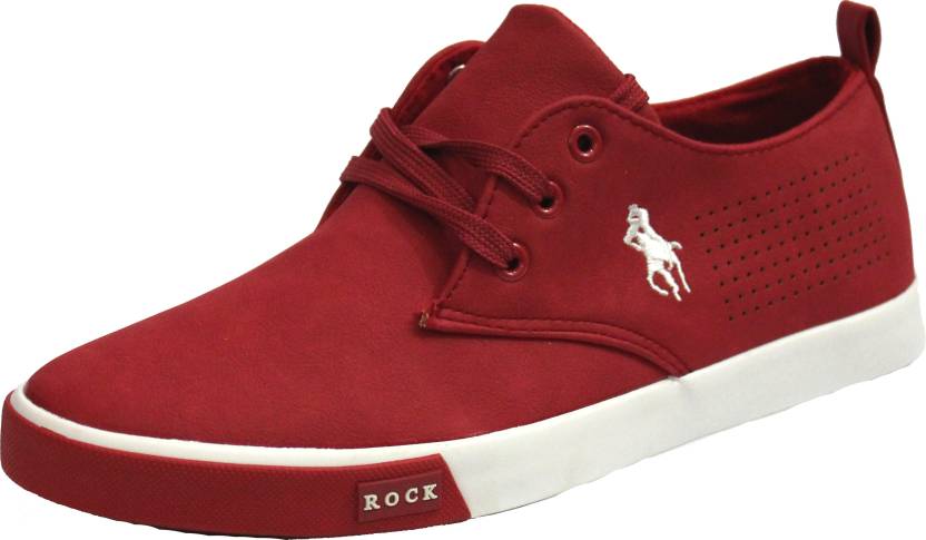 Rock Shoes Men's Red Sneakers For Men - Buy Rock Shoes Men's Red Sneakers  For Men Online at Best Price - Shop Online for Footwears in India |  