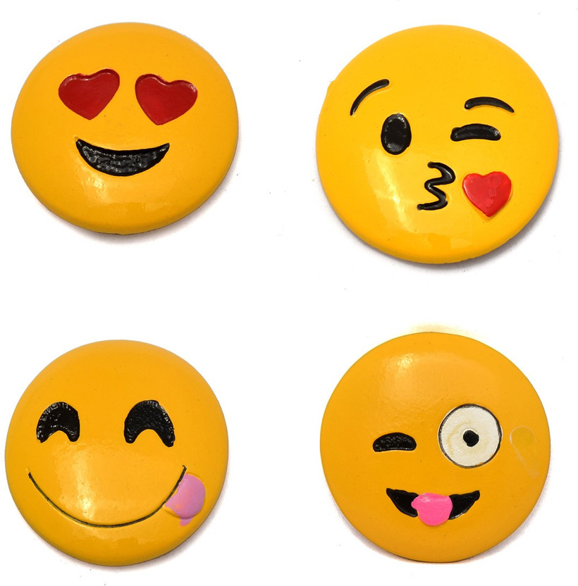 499 Yellow Emoji Smiley Face Hair Clip