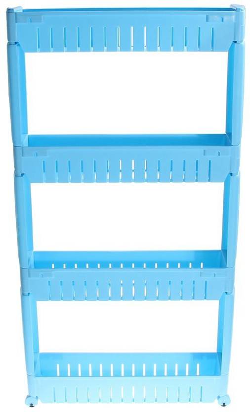 Everyday Desire Slim 4 Tier Plastic Side Storage Rack Shelf With