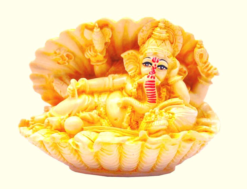 Luxe Mart God Ganesha Car Dashboard Decor Statue For Puja