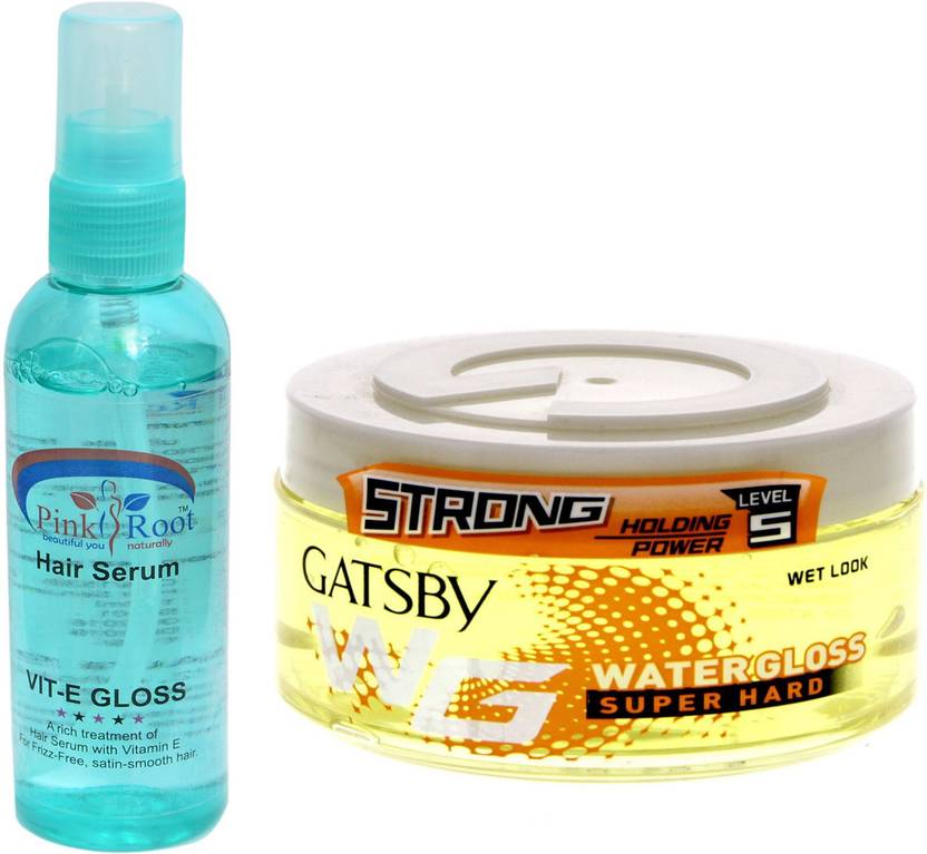 Gatsby Water Gloss Super Hard Hair Styling Hair Gel With Pink Root