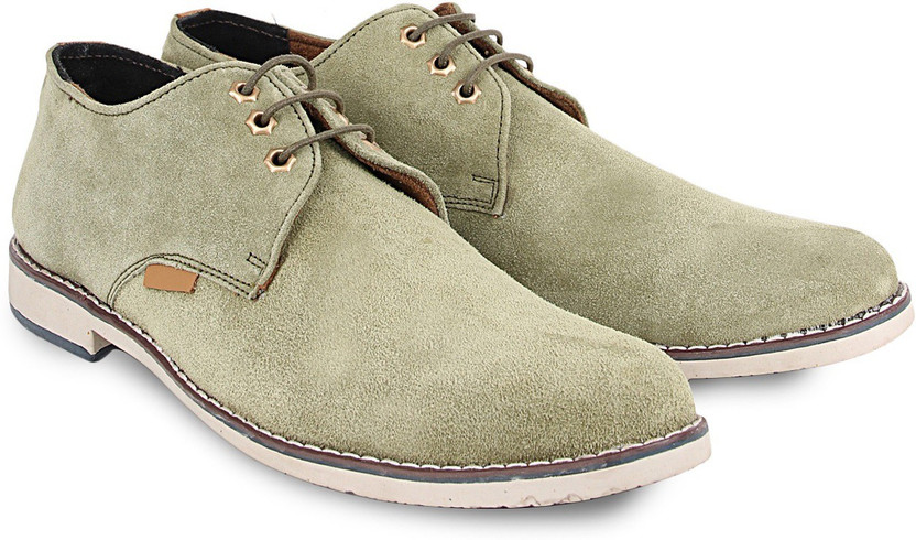 Chaser Men's Green Suede Leather Casual 