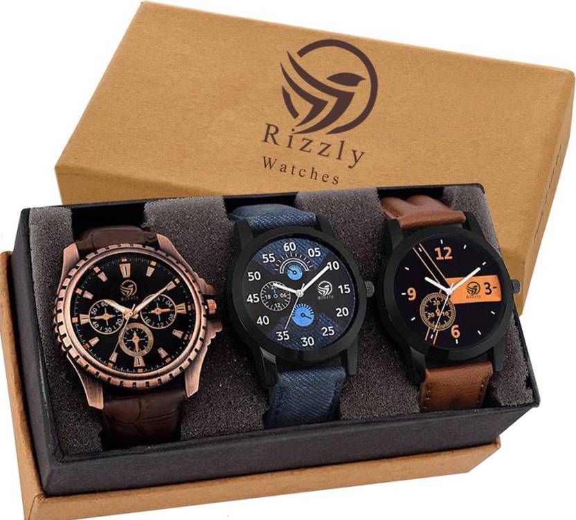 Rizzly Combo of 3 Fashionable Watch  - For Men