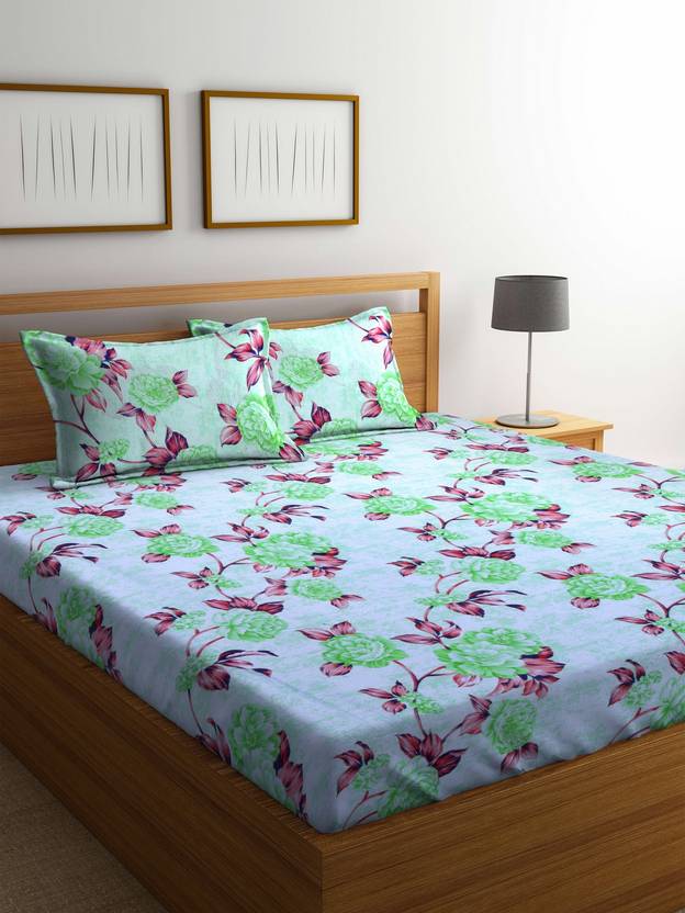 Bombay Dyeing 104 TC Cotton Double Floral Flat Bedsheet Buy Bombay