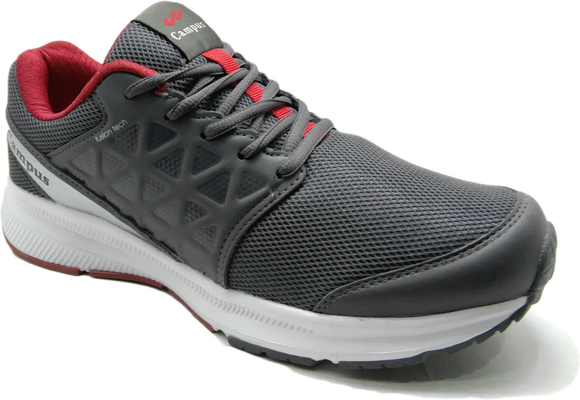 CAMPUS Shadow Grey Red Running Shoes 
