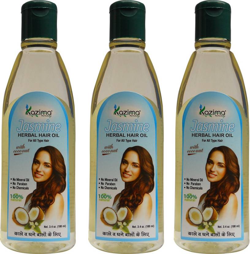 Kazima Jasmine Herbal Hair Oil Pack Of 3 Ideal For Anti Hair Loss