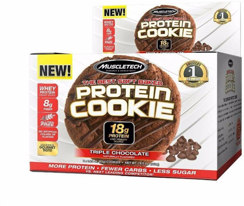 For 499/-(69% Off) Muscletech The Best Soft Baked Protein Cookie  (552 g, Triple Chocolate) at Flipkart