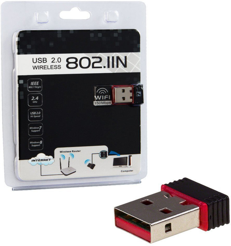 Mini USB 2.0 WiFi Wireless Adapter Network 150Mbps Windows MAC Linux 802.11n