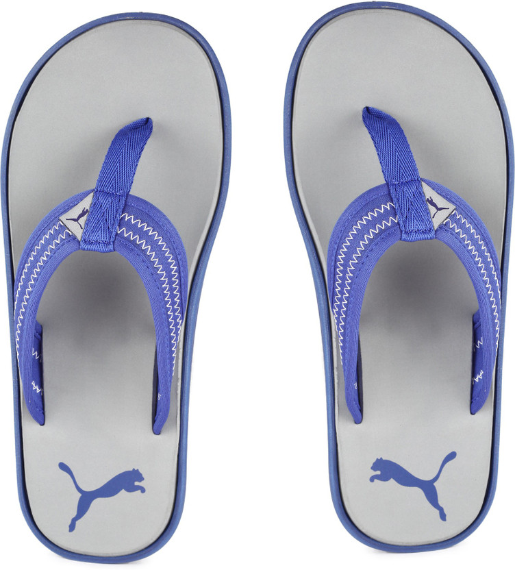 puma blue slippers & flip flops