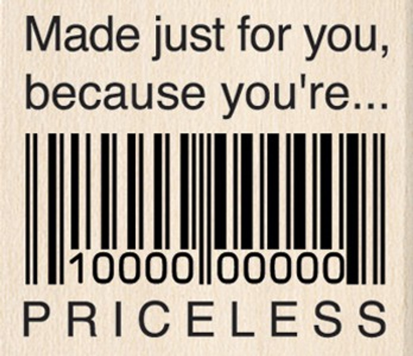 Inkadinkado Mounted Rubber Stamp 1.5/"X1.5/"-Just For You Priceless