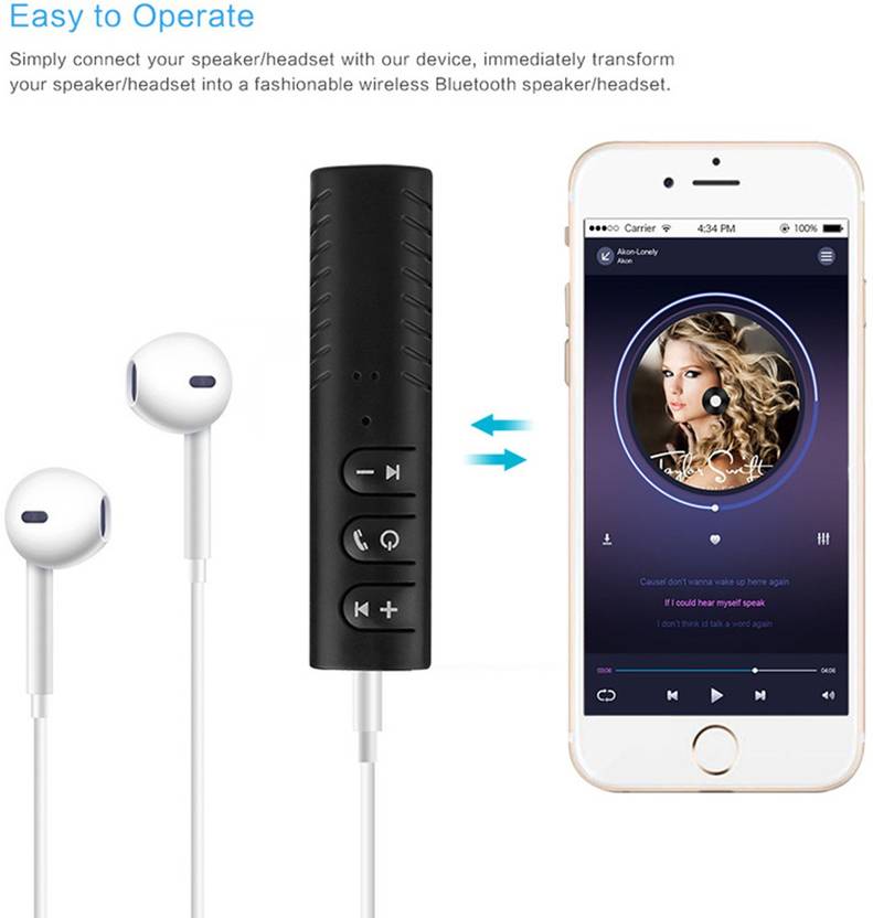 Trimanav v4.1 Car Bluetooth Device with 3.5mm Connector, Audio Receiver, Transmitter