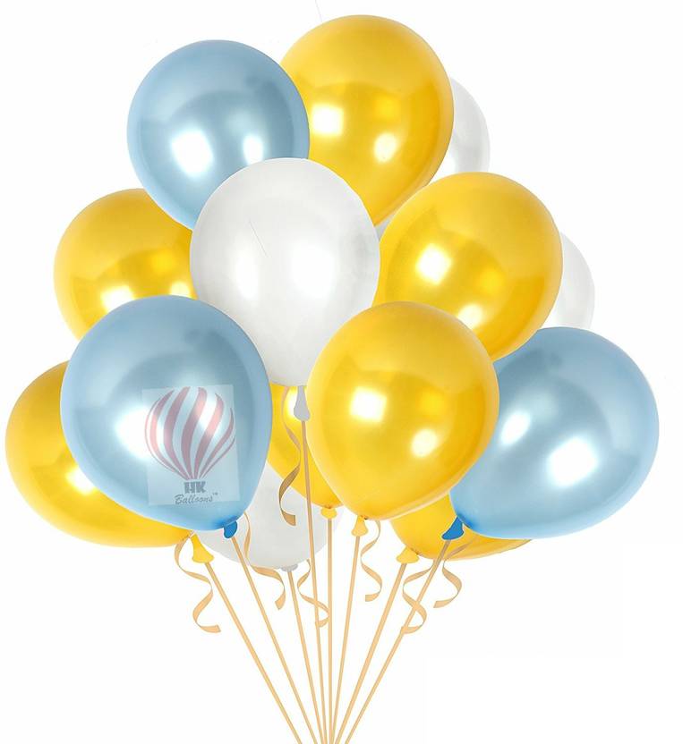 Flipkart Com Partyballoonshk Solid 100pcs Gold White Blue