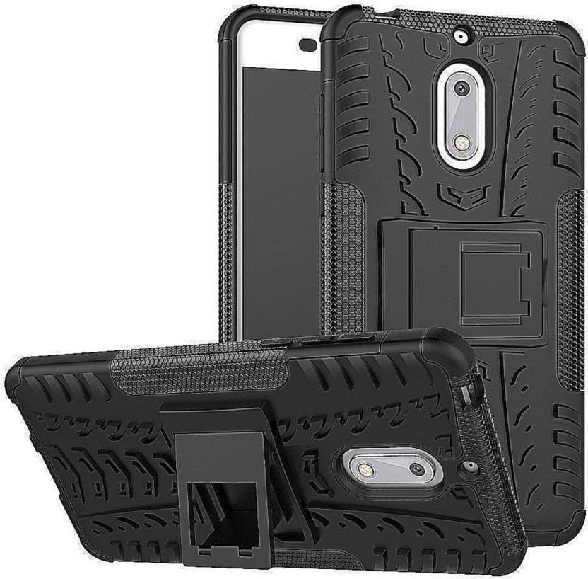 ARCMOBI Back Cover for Nokia 2(DAZZLE QUALITY) (Black, Cases with Holder, Plastic)