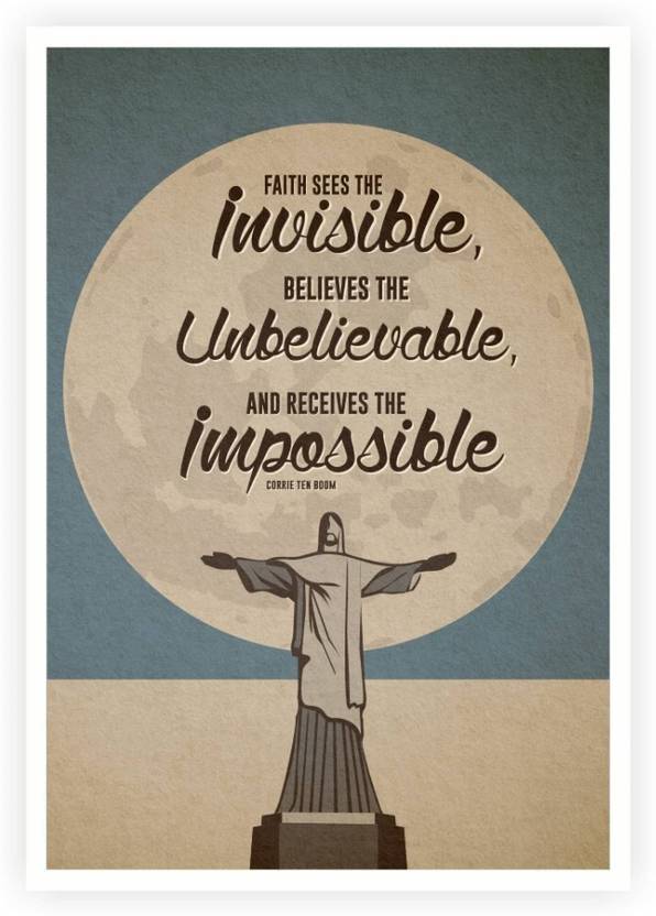 Pw Faith Believe Quotes Wall Poster 13 19 Inches Matte Finish Images, Photos, Reviews