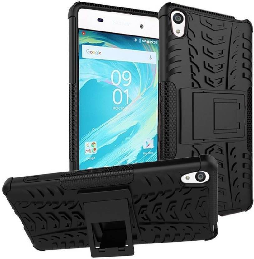 ARCMOBI Back Cover for Sony Xperia XA1 Plus(DAZZLE QUALITY) (Black, Cases with Holder, Plastic)