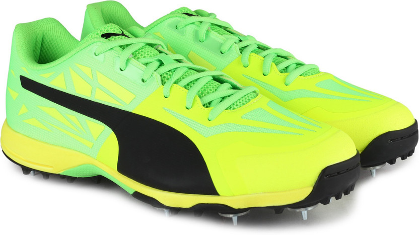 puma evospeed cricket shoes green