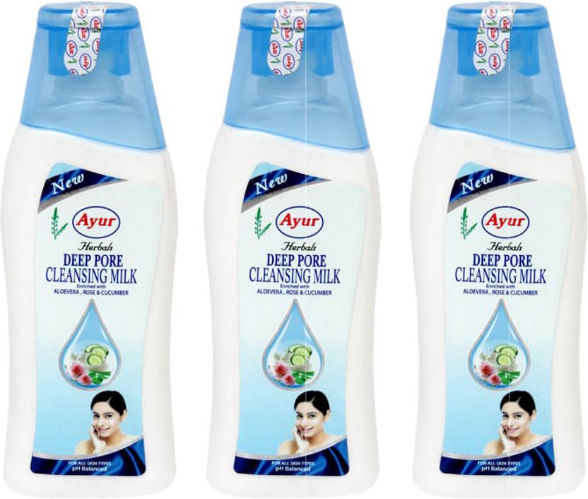 ayur Deep Pore Cleansing Milk Body Lotion Combo(3*500ml) Price in