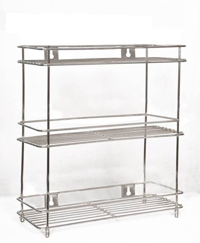 Rawzz Wall Shelf For Kitchen Stainless Steel In Rawzz Wall Shelf For Kitchen Stainless Steel Number Of Shelves 3