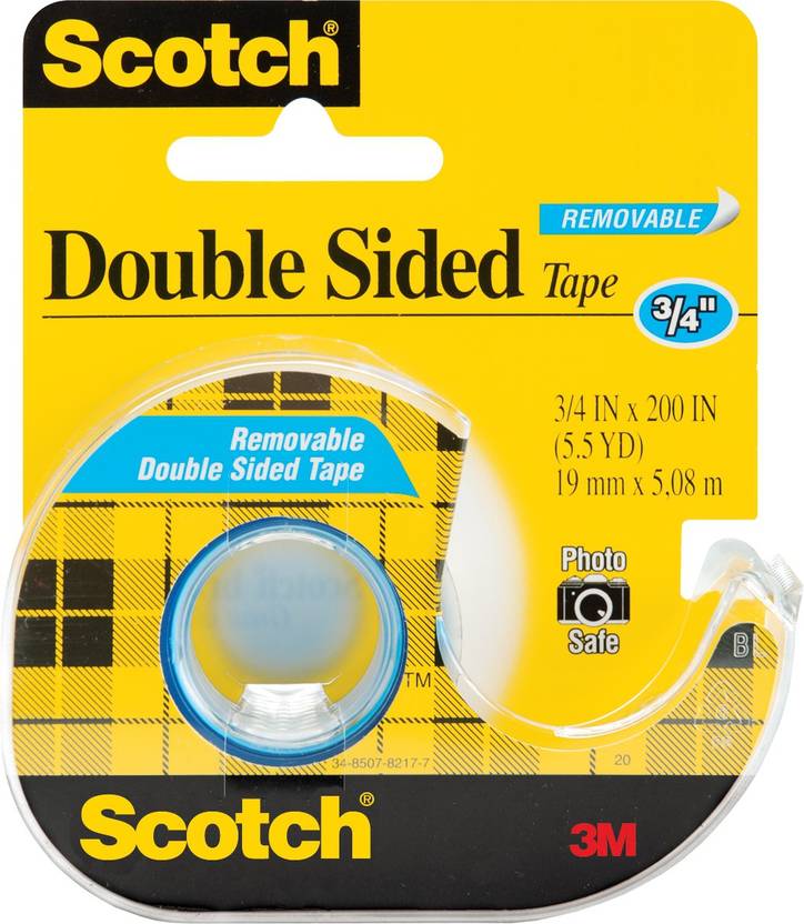 3M Scotch Removable Double Sided Tape 0.75"X200" Scotch Removable